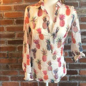 J. CREW Pineapple design blouse